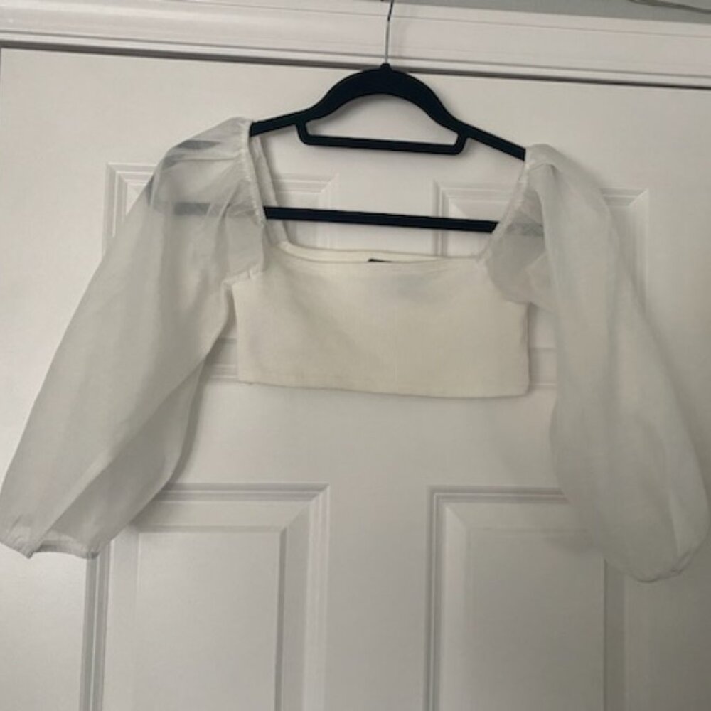 White knit halter top